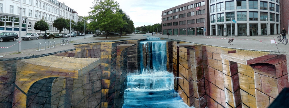 3D Street Painting by Gregor Wosik An Optical Illusion