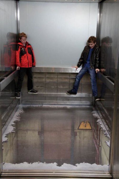 creepy elevator illusions